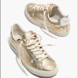 Veja x Madewell Metallic Gold Leather Sneakers 8